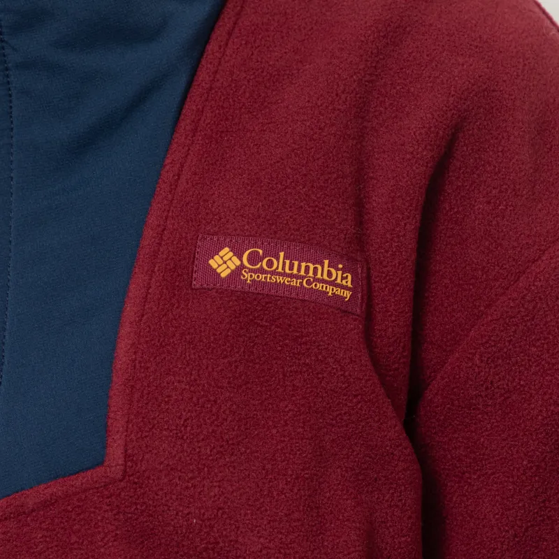 Columbia Womens Sequoia Grove Half Zip Fleece Rich Wine Navy Maple Sugar-6