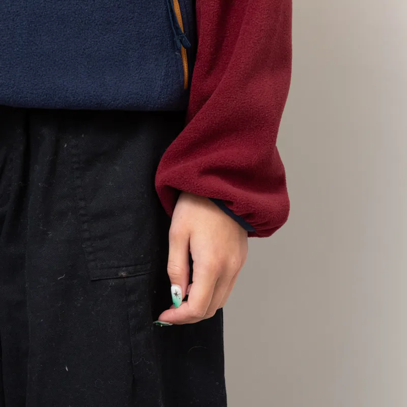 Columbia Womens Sequoia Grove Half Zip Fleece Rich Wine Navy Maple Sugar-8