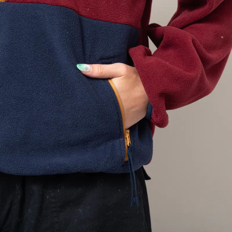 Columbia Womens Sequoia Grove Half Zip Fleece Rich Wine Navy Maple Sugar-7