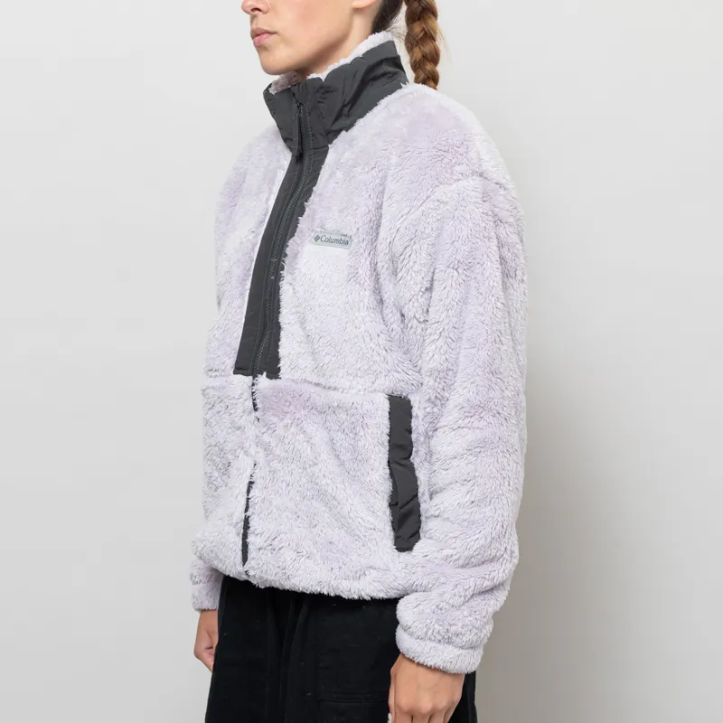 Columbia Womens Discovery II Sherpa Fleece Jacket Lavender Pearl Shark-1