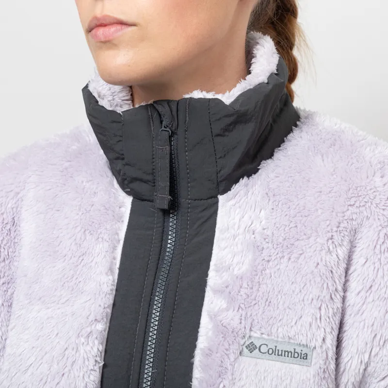 Columbia Womens Discovery II Sherpa Fleece Jacket Lavender Pearl Shark-5