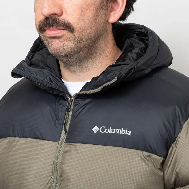 Columbia Puffect II Hooded Puffer Jacket Stone Green Black-5