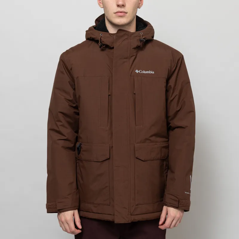Columbia Landroamer Sherpa Lined Waterproof Hooded Jacket Tobacco