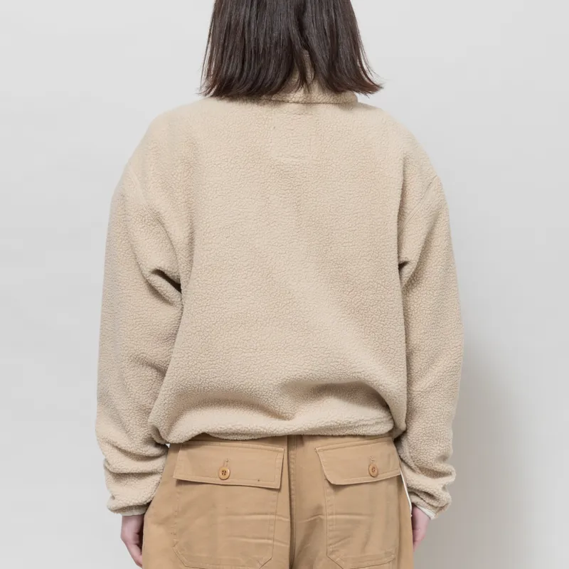 Columbia Womens Helvetia II Half Snap Fleece Ancient Fossil Stone Chalk-2