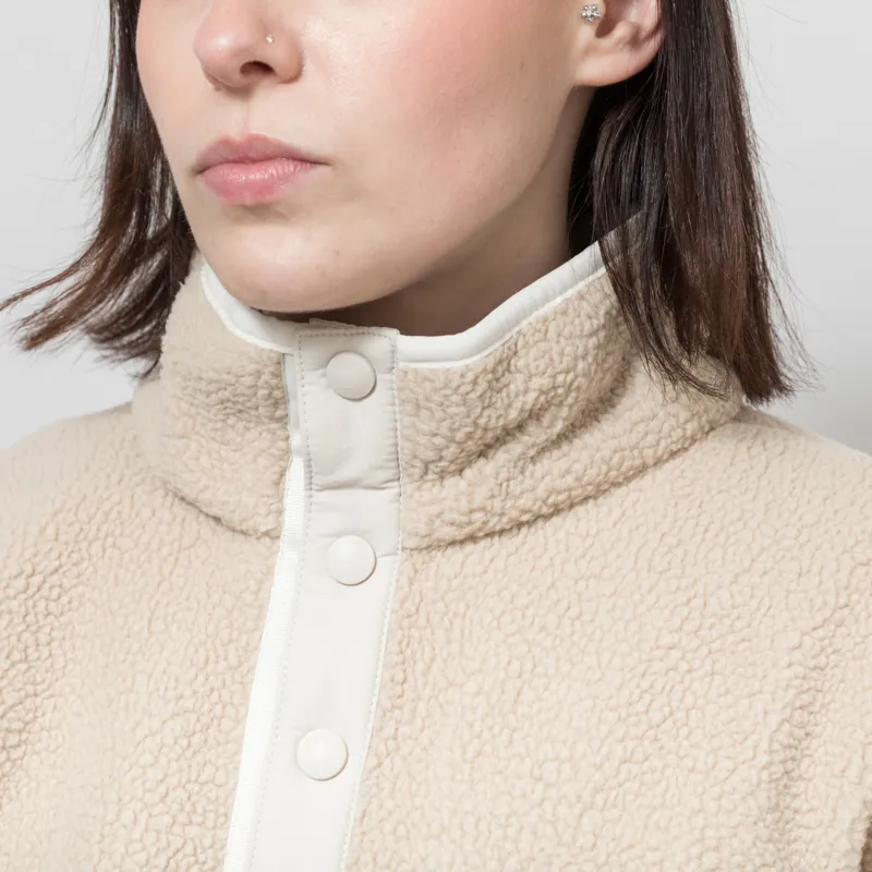 Columbia Womens Helvetia II Half Snap Fleece Ancient Fossil Stone Chalk-3