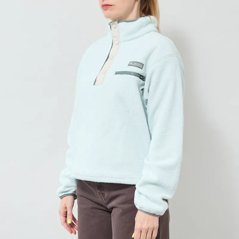 Columbia Womens Helvetia II Half Snap Fleece Tea Light Dark Stone-1