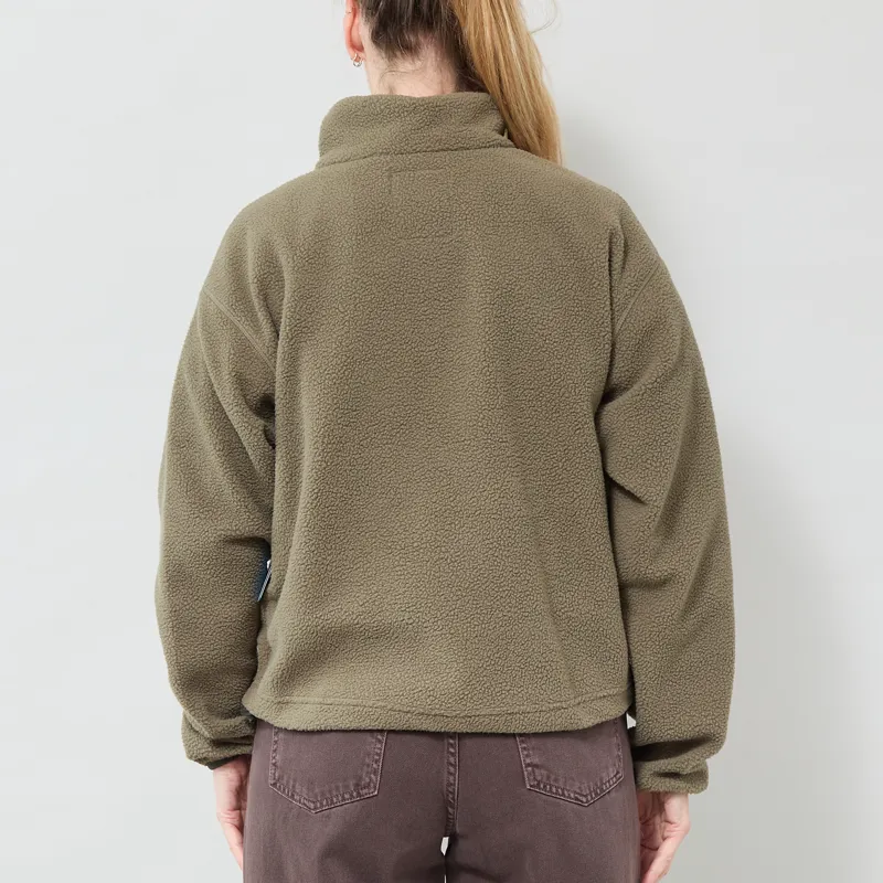 Columbia Womens Helvetia II Half Snap Fleece Stone Green Safari-2