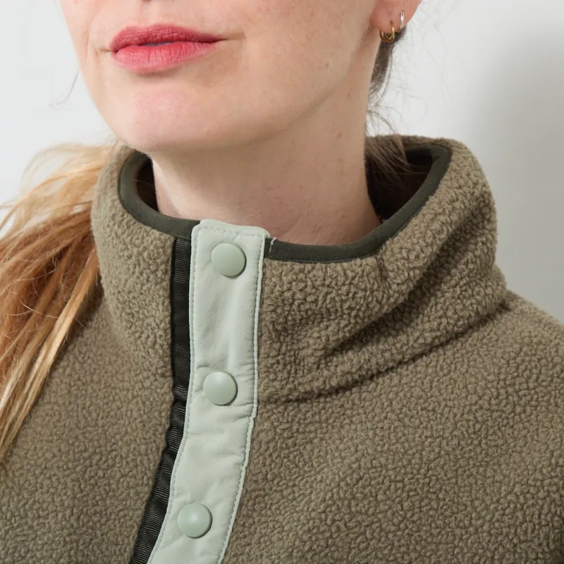 Columbia Womens Helvetia II Half Snap Fleece Stone Green Safari-3
