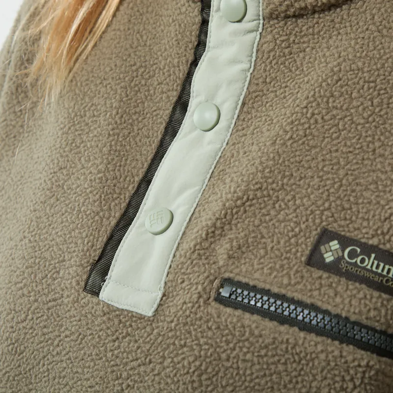 Columbia Womens Helvetia II Half Snap Fleece Stone Green Safari-4