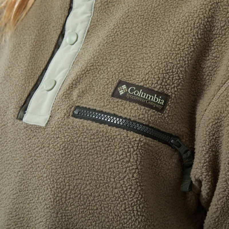 Columbia Womens Helvetia II Half Snap Fleece Stone Green Safari-5