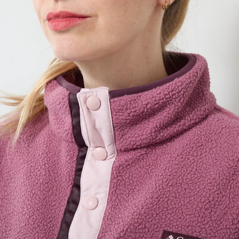 Columbia Womens Helvetia II Half Snap Fleece Antique Mauve Mineral Pink-3