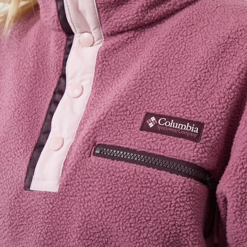 Columbia Womens Helvetia II Half Snap Fleece Antique Mauve Mineral Pink-4