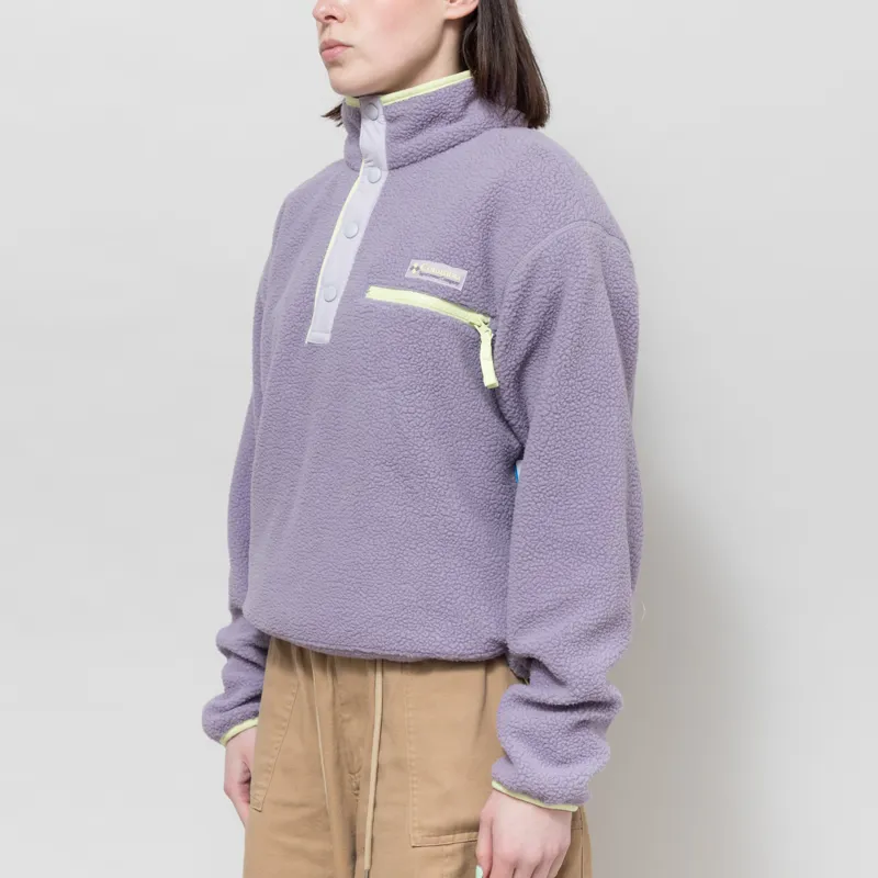 Columbia Womens Helvetia II Half Snap Fleece Shale Purple Lavender Citron-1