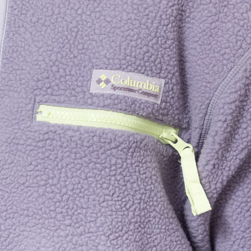 Columbia Womens Helvetia II Half Snap Fleece Shale Purple Lavender Citron-5
