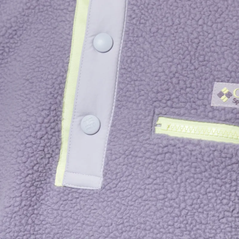 Columbia Womens Helvetia II Half Snap Fleece Shale Purple Lavender Citron-4