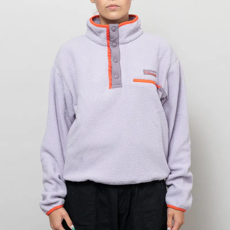 Columbia Womens Helvetia II Half Snap Fleece Lavender Shale Purple Zing