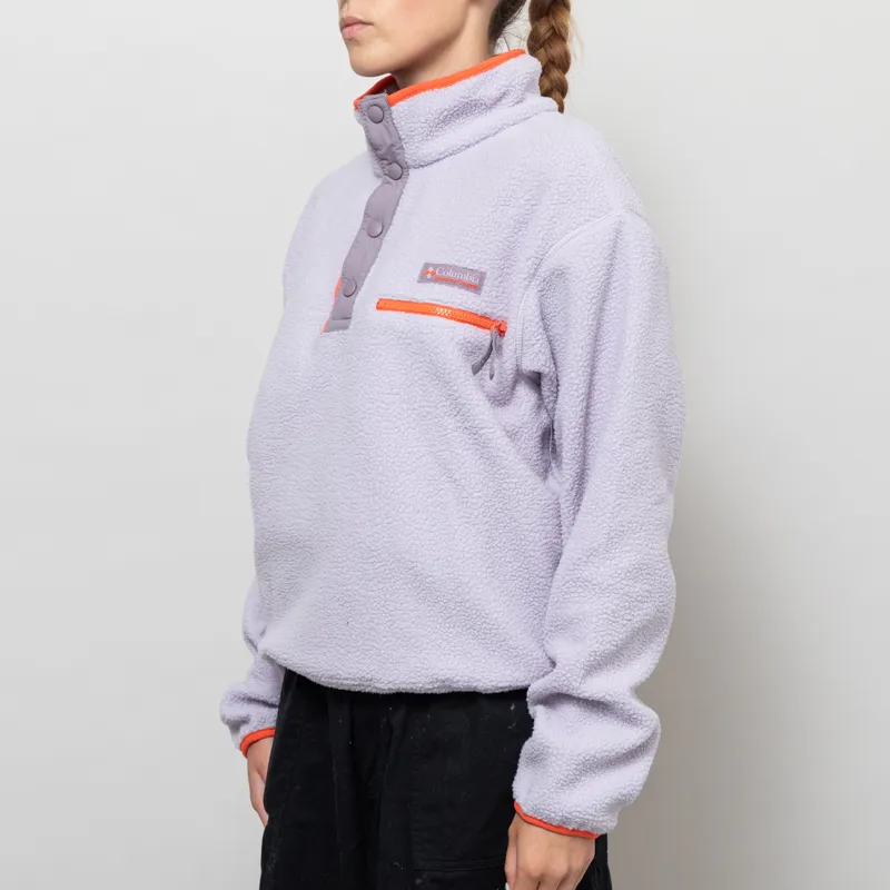 Columbia Womens Helvetia II Half Snap Fleece Lavender Shale Purple Zing-1