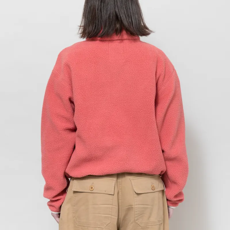 Columbia Womens Helvetia II Half Snap Fleece Washed Red Moonvista Stone-2