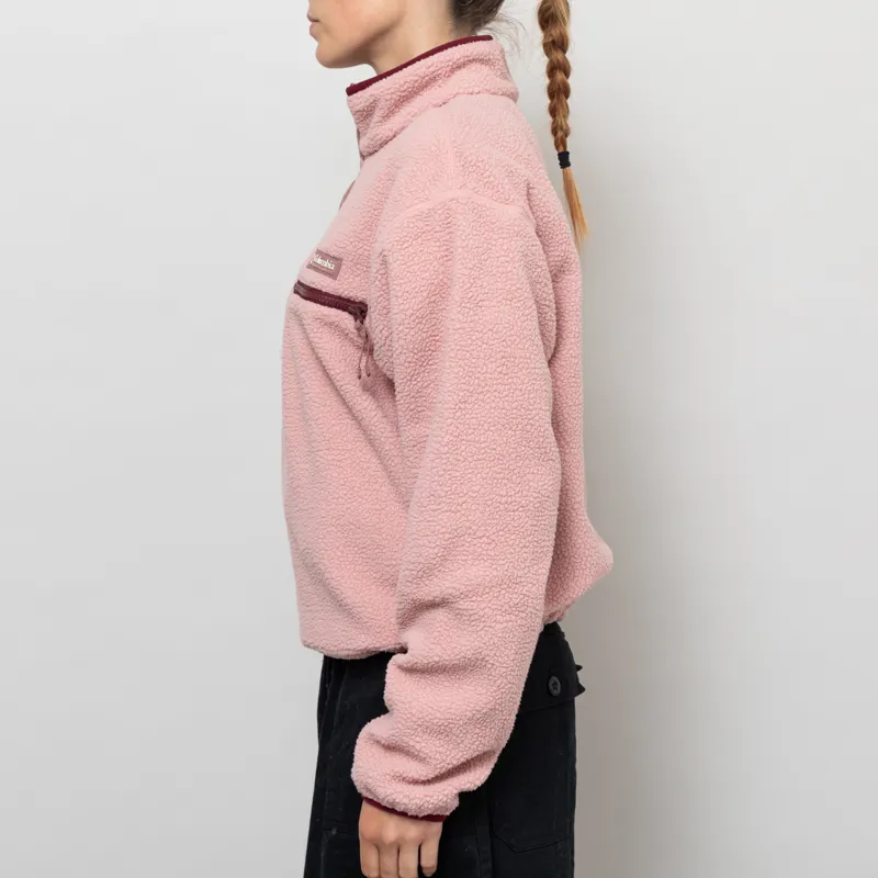 Columbia Womens Helvetia II Half Snap Fleece Eraser Pink Fig Rich Wine-2