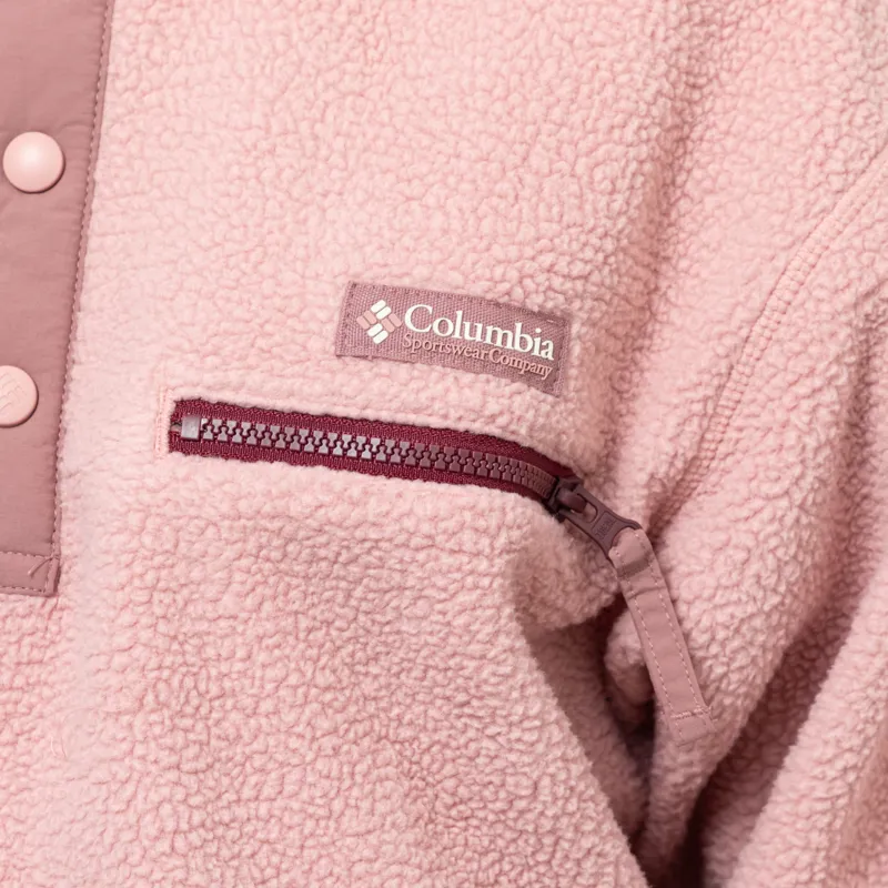 Columbia Womens Helvetia II Half Snap Fleece Eraser Pink Fig Rich Wine-7