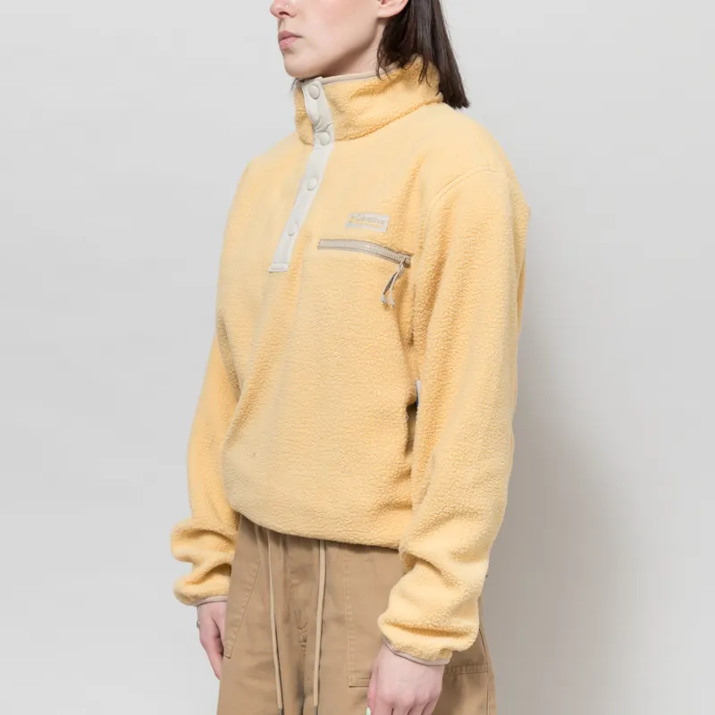 Columbia Womens Helvetia II Half Snap Fleece Sand Dune Stone Ancient Fossil-1