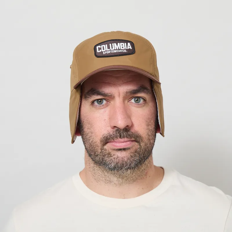 Columbia Landroamer Ear Flap Cap Delta Tobacco Working Badge-3