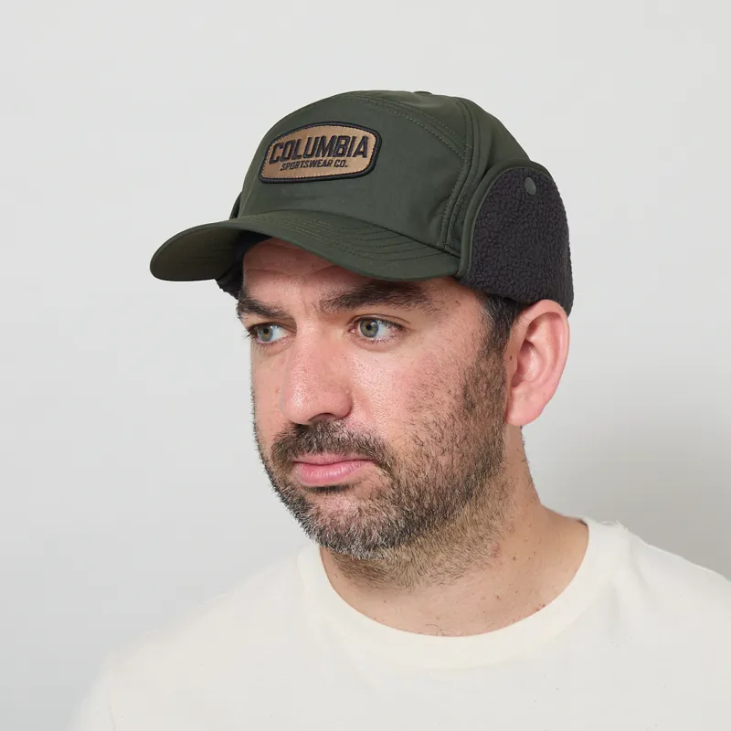 Columbia Landroamer Ear Flap Cap Greenscape Working Badge