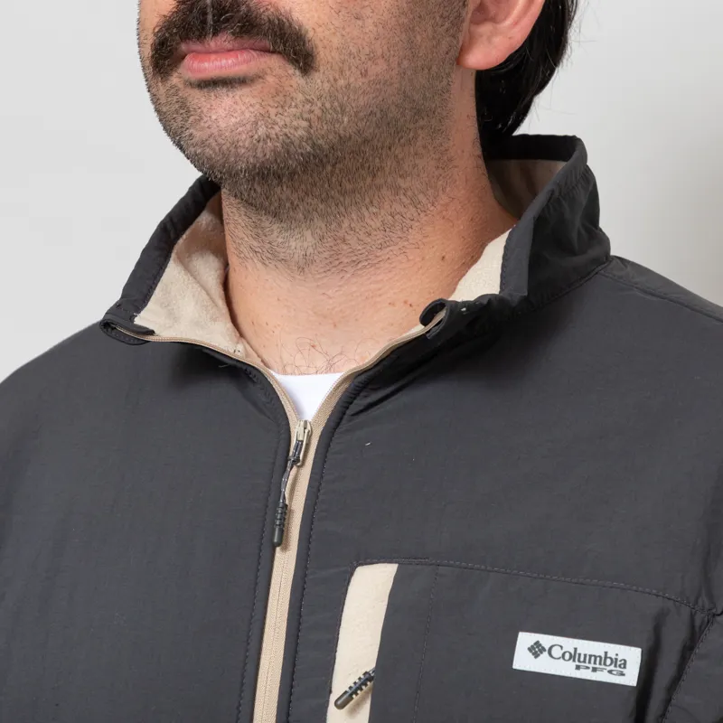 Columbia PFG Uncharted Fleece Jacket Shark Ancient Fossil-6