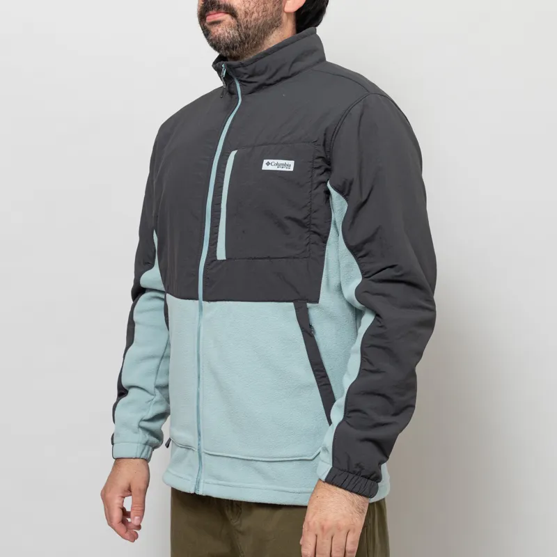 Columbia PFG Uncharted Fleece Jacket Shark Crushed Blue-1