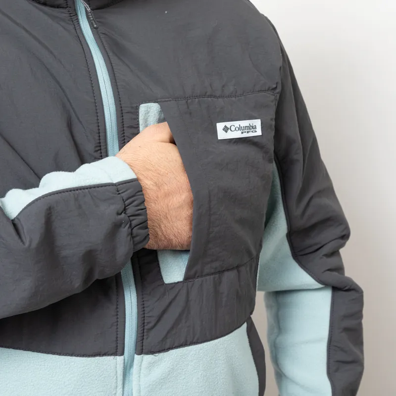 Columbia PFG Uncharted Fleece Jacket Shark Crushed Blue-8