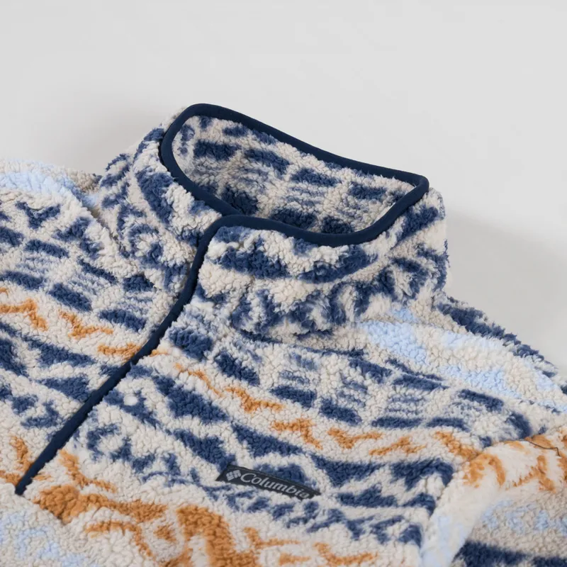 Columbia Rugged Ridge III Printed Sherpa Half Snap Fleece Dark Stone Mountain Madras-5