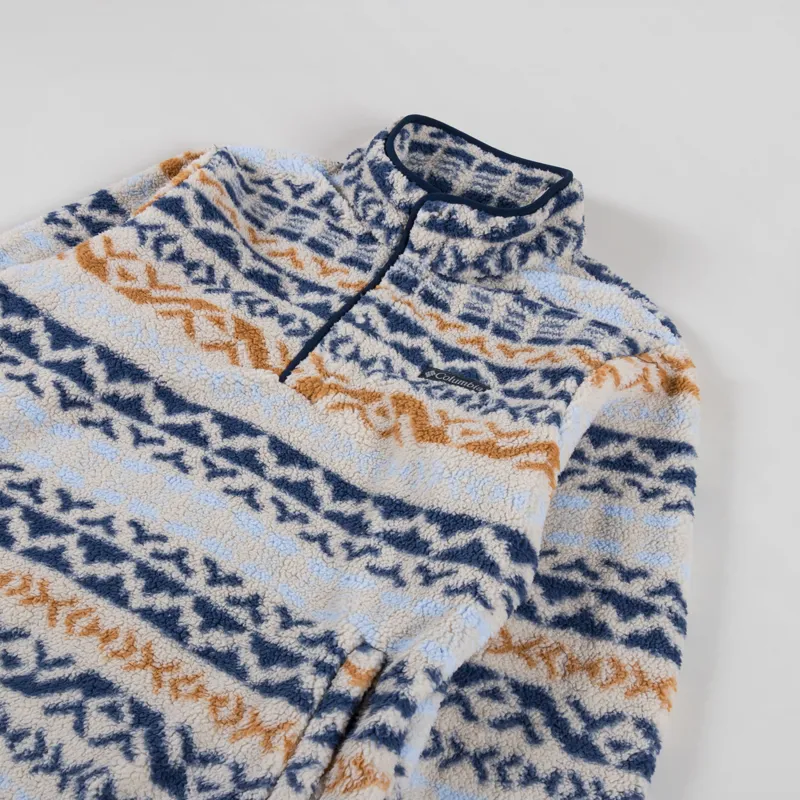 Columbia Rugged Ridge III Printed Sherpa Half Snap Fleece Dark Stone Mountain Madras-4