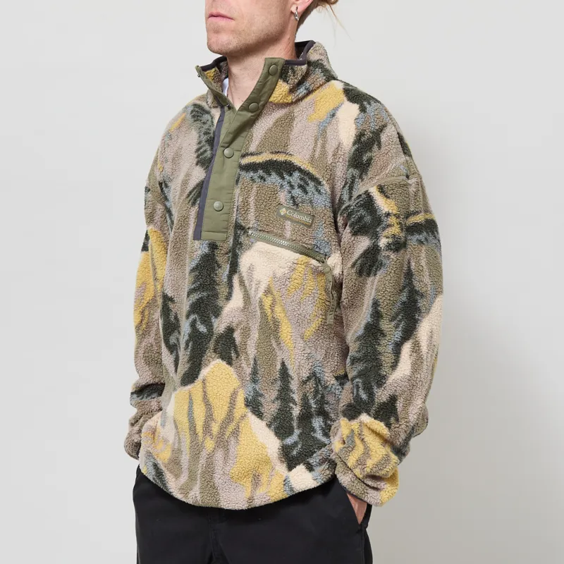 Columbia Helvetia II Half Snap Fleece Stone Green Soaring-1