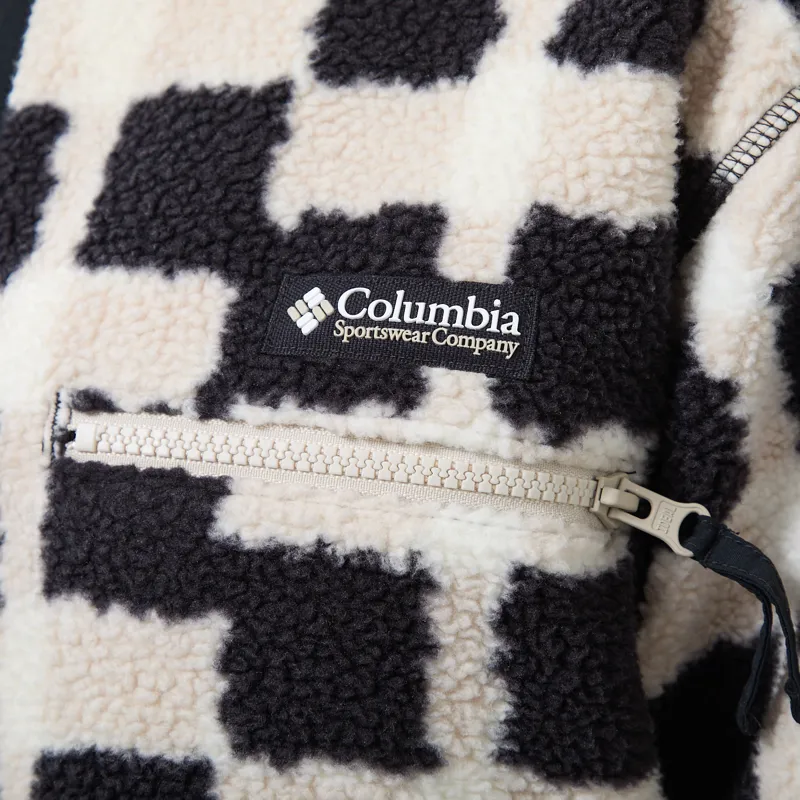 Columbia Womens Helvetia II Printed Half Snap Fleece Black Geostack-5