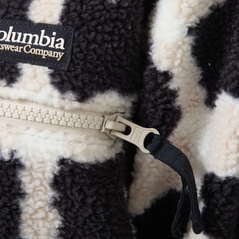 Columbia Womens Helvetia II Printed Half Snap Fleece Black Geostack-6