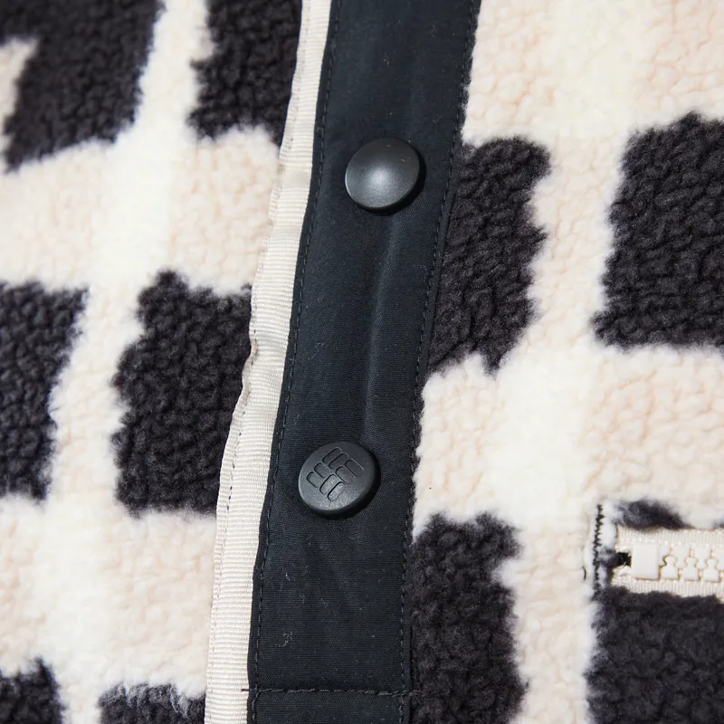 Columbia Womens Helvetia II Printed Half Snap Fleece Black Geostack-4