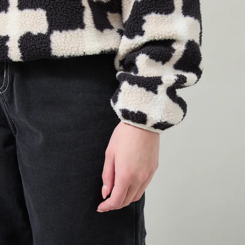 Columbia Womens Helvetia II Printed Half Snap Fleece Black Geostack-7