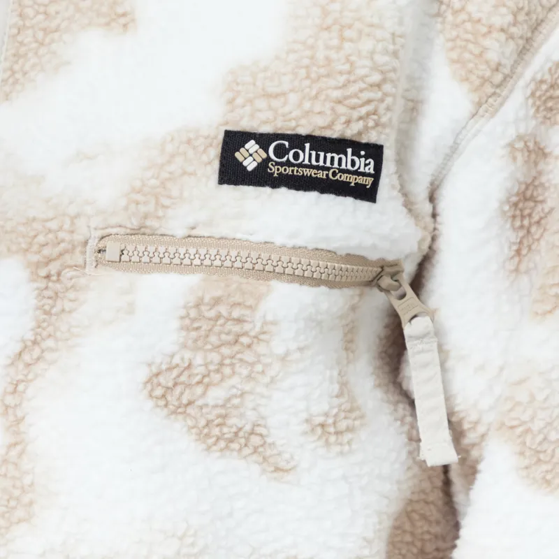 Columbia Womens Helvetia II Printed Half Snap Fleece Sea Salt Sprayflower-4