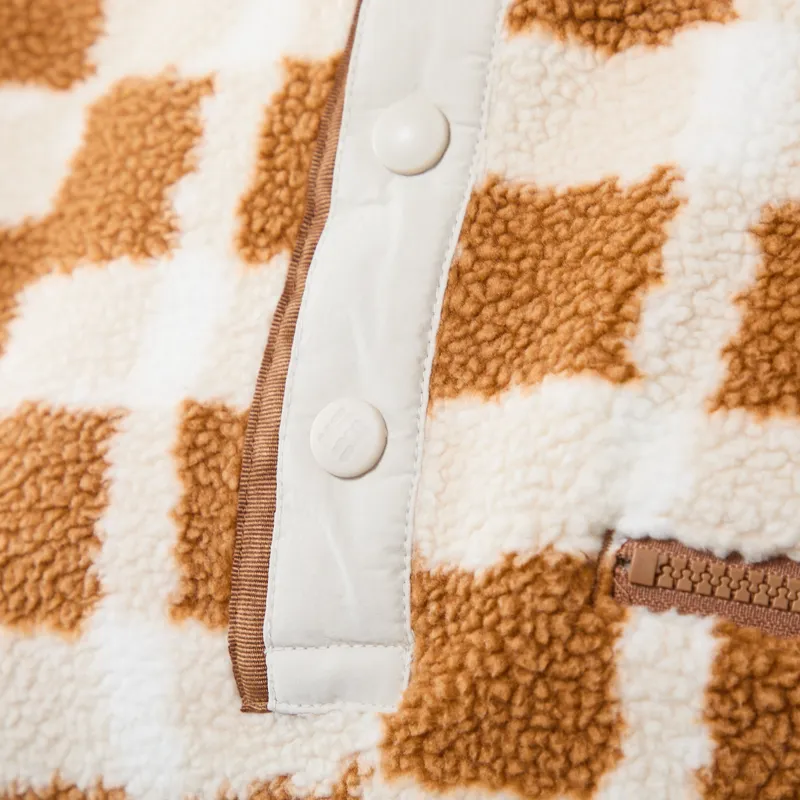 Columbia Womens Helvetia II Printed Half Snap Fleece Camel Brown Geostack-4
