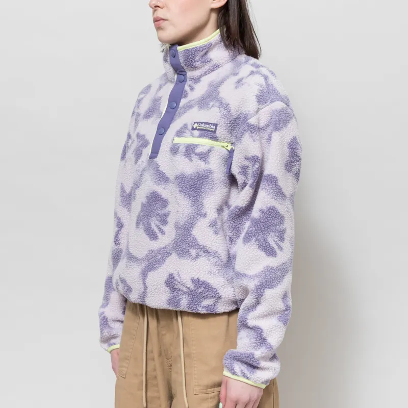 Columbia Womens Helvetia II Printed Half Snap Fleece Stormwatch Sprayflower-1