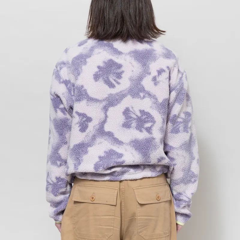 Columbia Womens Helvetia II Printed Half Snap Fleece Stormwatch Sprayflower-2