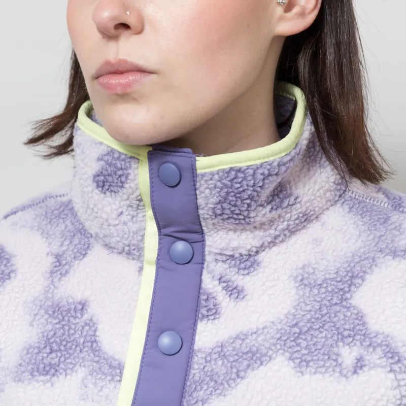 Columbia Womens Helvetia II Printed Half Snap Fleece Stormwatch Sprayflower-3