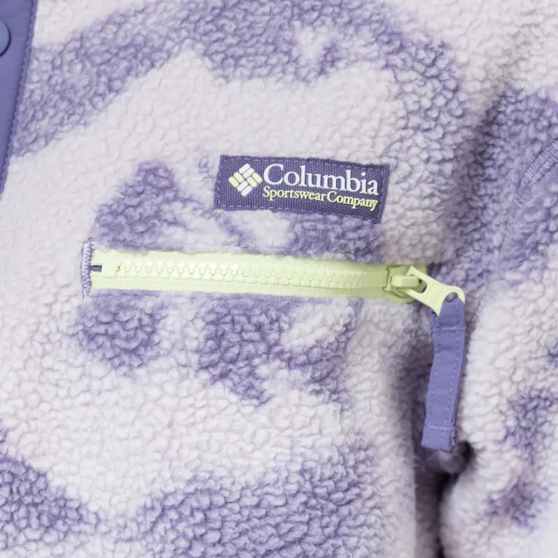 Columbia Womens Helvetia II Printed Half Snap Fleece Stormwatch Sprayflower-5
