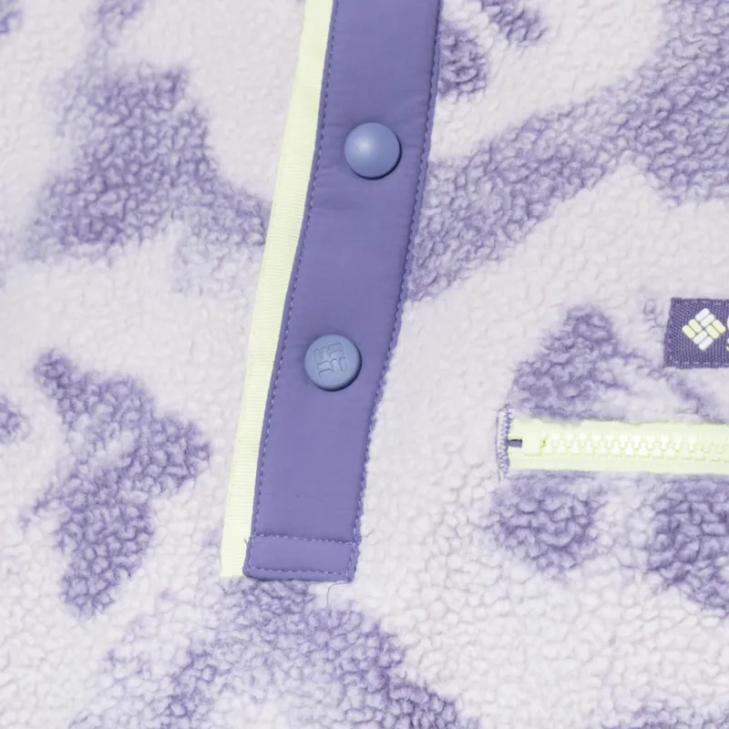 Columbia Womens Helvetia II Printed Half Snap Fleece Stormwatch Sprayflower-4