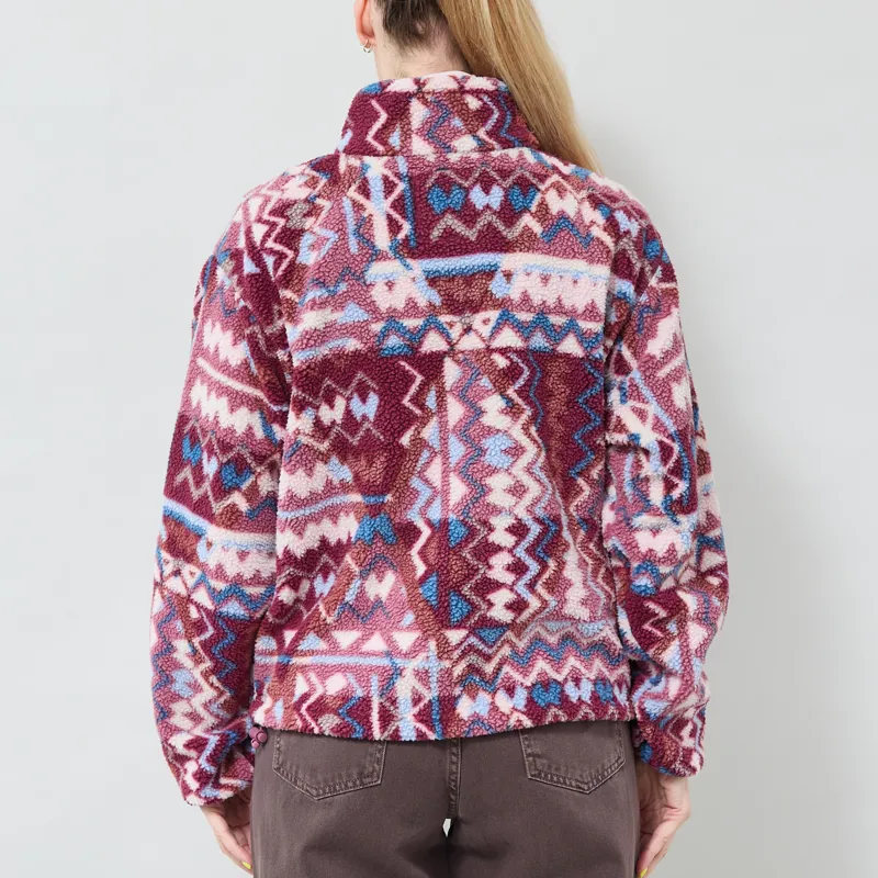 Columbia Womens Helvetia II Printed Half Snap Fleece Antique Mauve Geomix-2