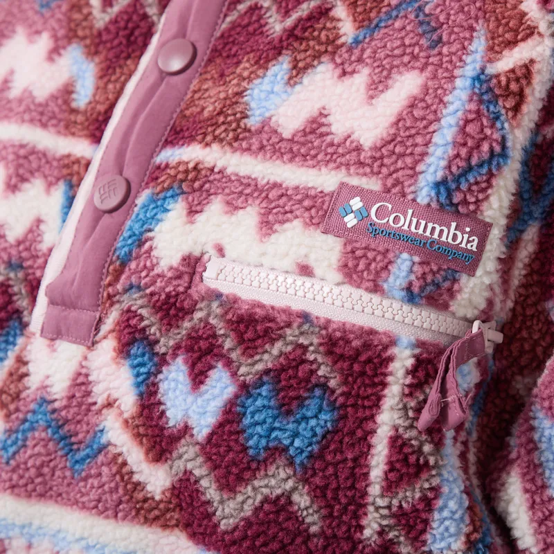 Columbia Womens Helvetia II Printed Half Snap Fleece Antique Mauve Geomix-5