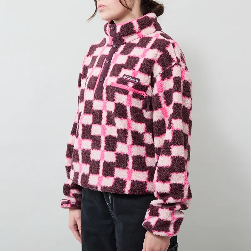 Columbia Womens Helvetia II Printed Half Snap Fleece Moonvista Geostack-1
