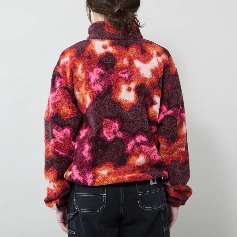 Columbia Womens Helvetia II Printed Half Snap Fleece Red Oxide Dyeflower-2