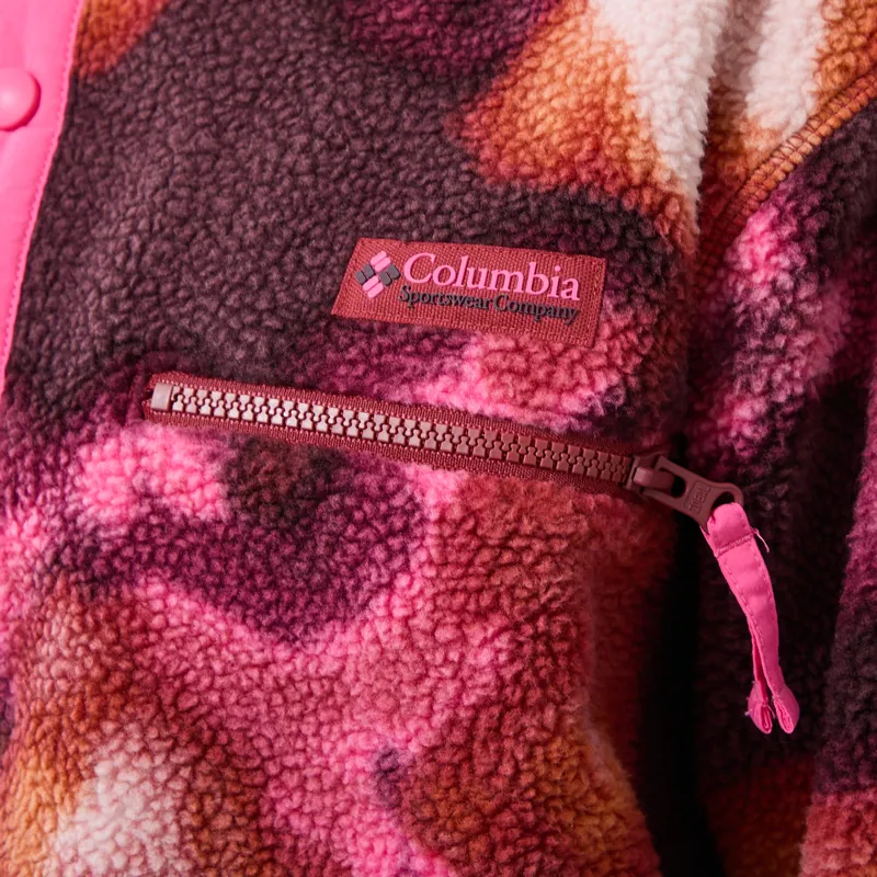 Columbia Womens Helvetia II Printed Half Snap Fleece Red Oxide Dyeflower-5