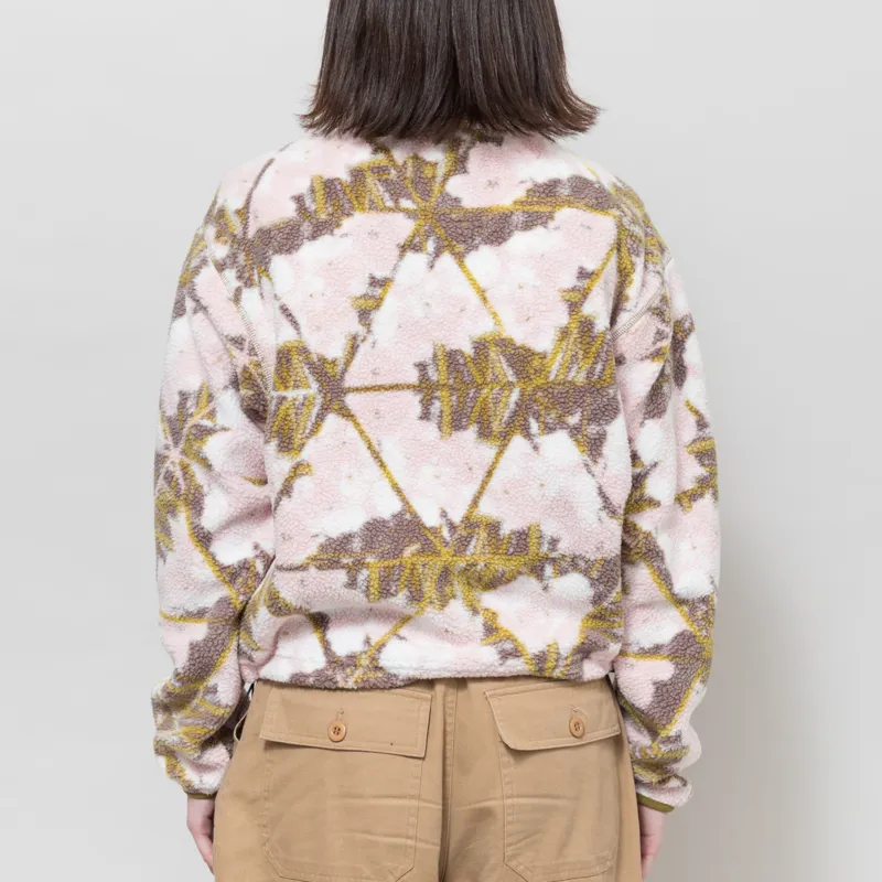 Columbia Womens Helvetia II Printed Half Snap Fleece Pink Agate Florascope-2